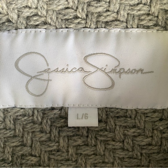 Jessica Simpson Hooded Textured Wool Coat - L - Picture 11 of 16